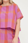 Petal Tee Amethyst Check