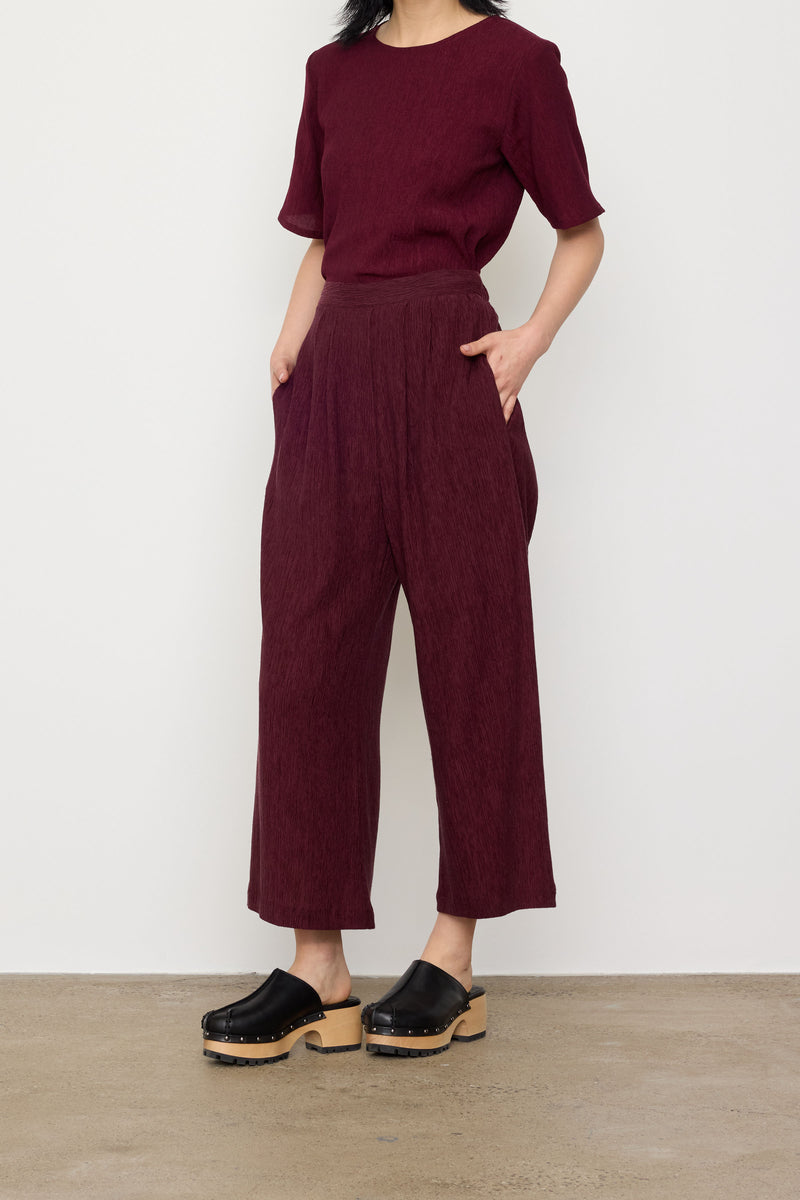 Sullivan Pant Sangria Crinkle