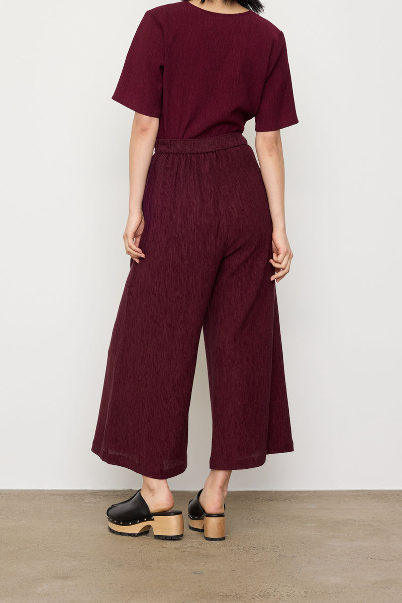 Sullivan Pant Sangria Crinkle