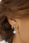 Estrella Silver Hoop Huggie Earrings