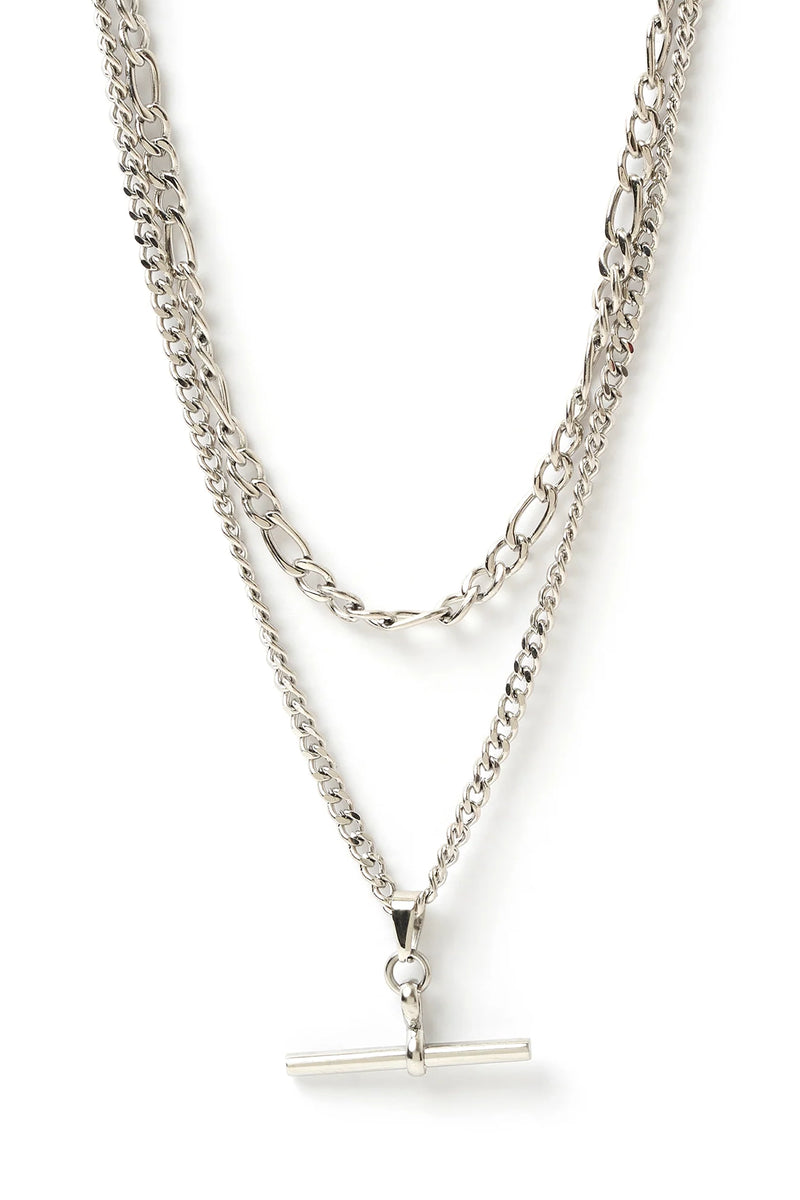 Marcella Double Stack Necklace Silver