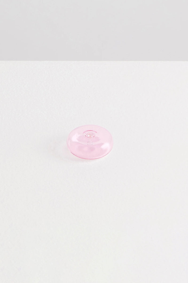 Glass Pebble Incense Holder Pink