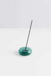 Glass Pebble Incense Holder Teal