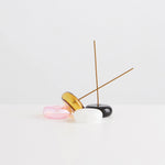 Glass Pebble Incense Holder Pink