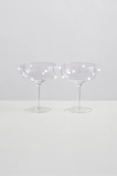 Pomponette Coupes Clear White