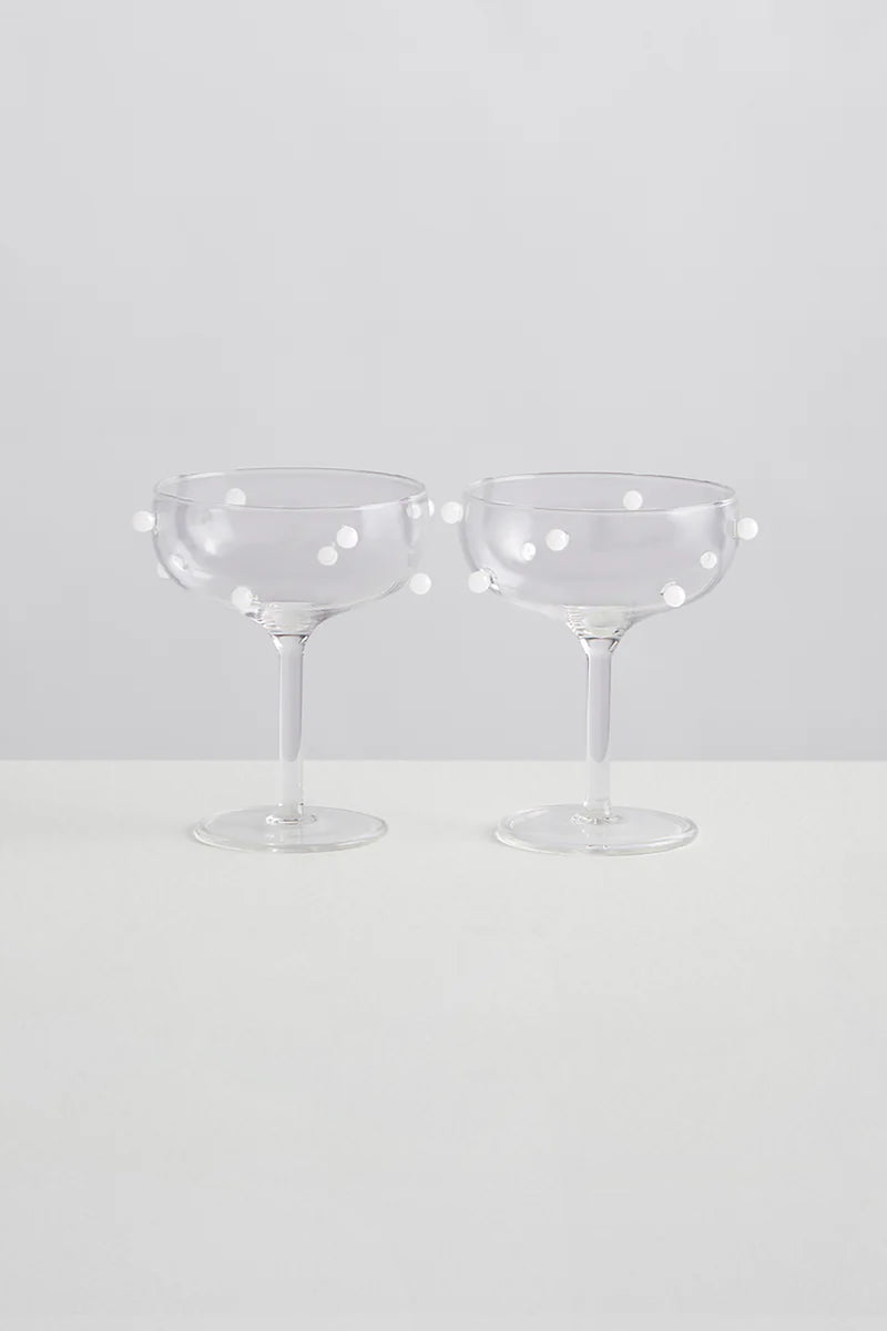 Pomponette Coupes Clear White