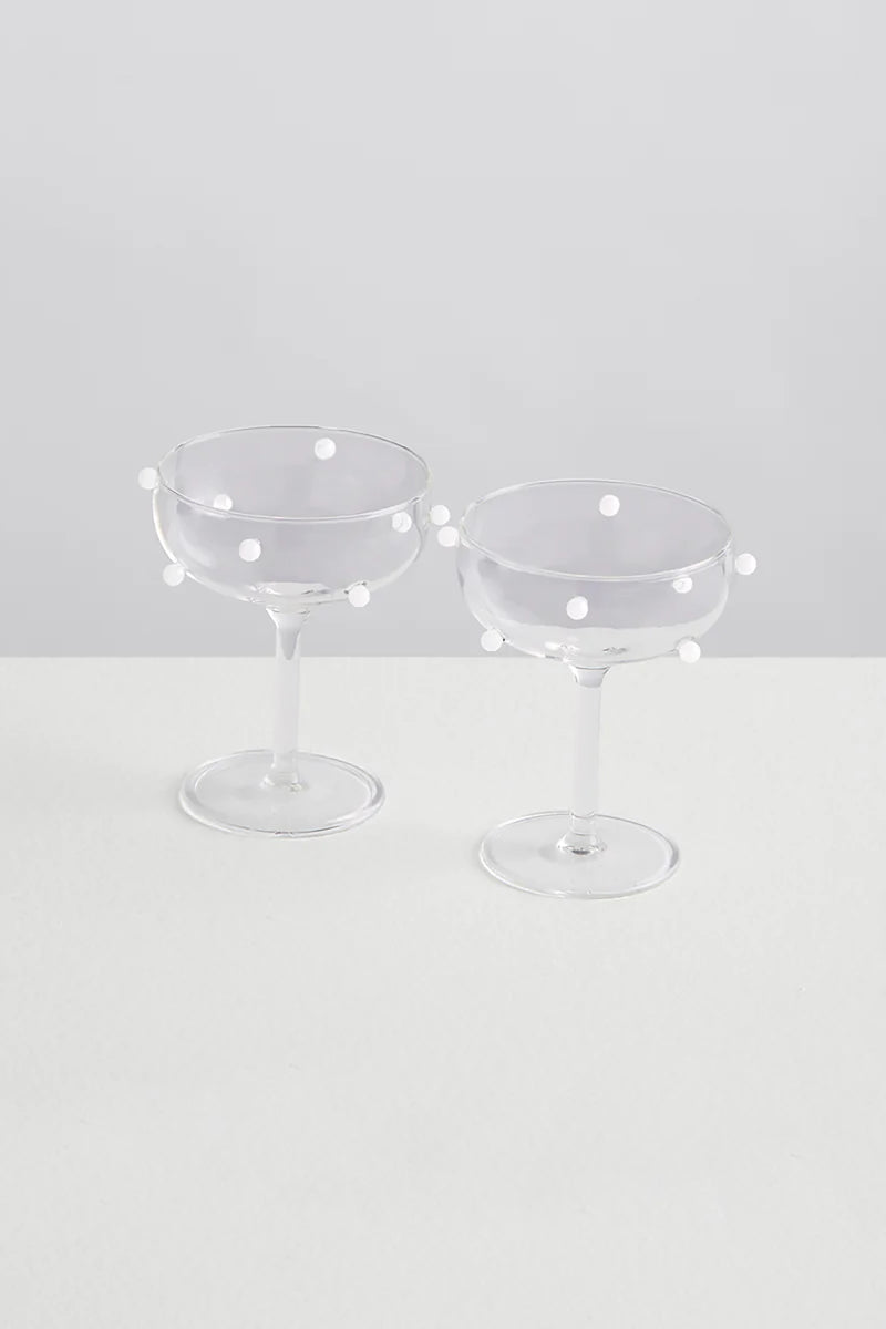 Pomponette Coupes Clear White