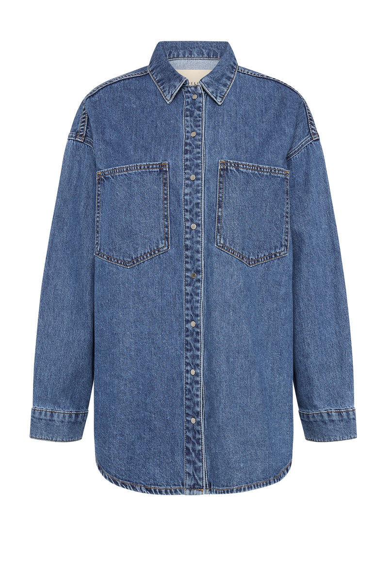 Organic Denim Overshirt Vintage Blue