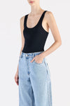 Organic 90s Singlet Black