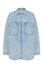 Sheeba Denim Overshirt Sky Blue