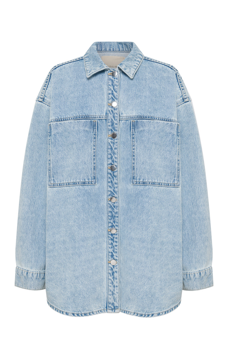 Sheeba Denim Overshirt Sky Blue