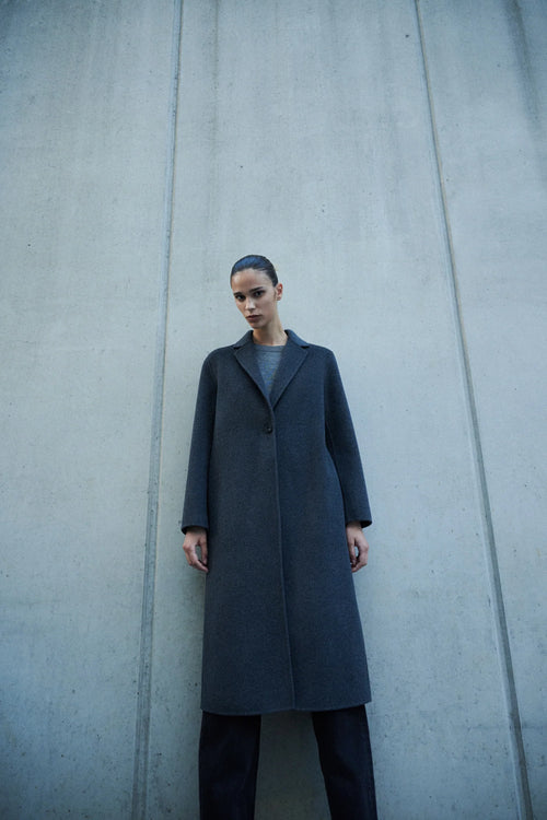 Riley Wool Coat Charcoal
