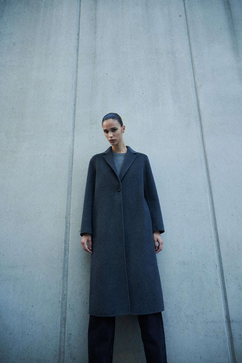 Riley Wool Coat Charcoal