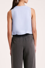 Rika Cupro Vest Mineral Blue