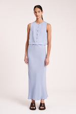 Rika Cupro Vest Mineral Blue