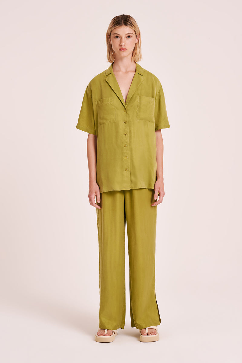 Lucia Cupro Shirt Pickle