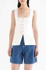 Clio Vest White