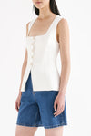 Clio Vest White