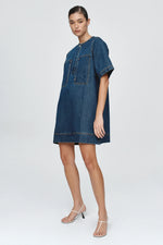 Patch Pocket Dress Classic Blue