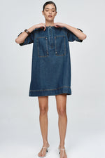 Patch Pocket Dress Classic Blue
