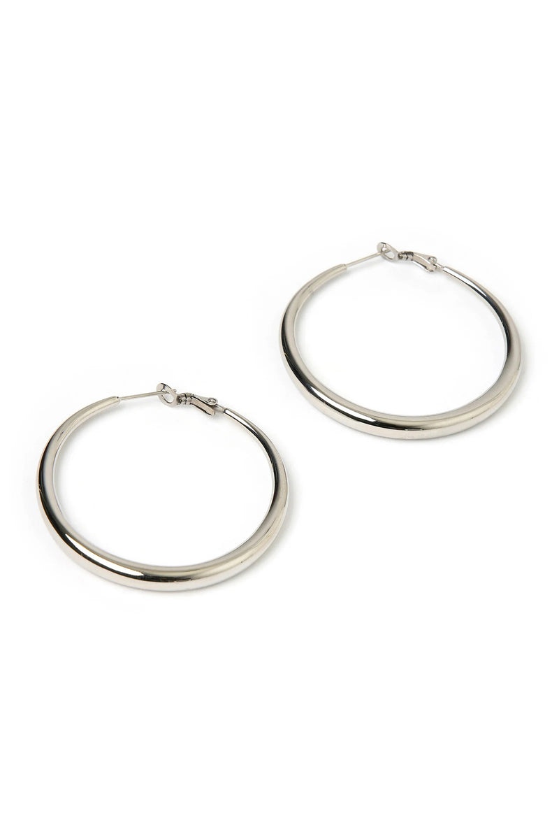 Riley Silver Hoop Earrings Large