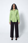 Slouchy Pleat Pant Red Pinstripe