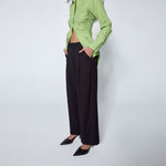 Slouchy Pleat Pant Red Pinstripe