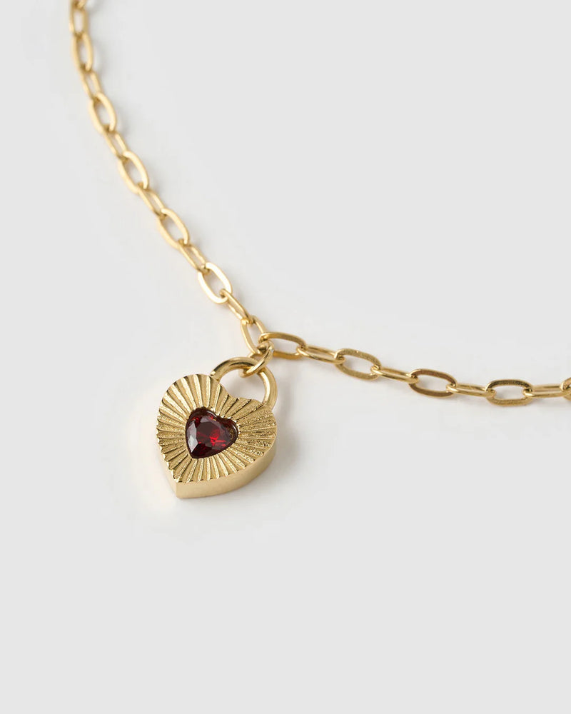 Ruby Heart Bracelet Red