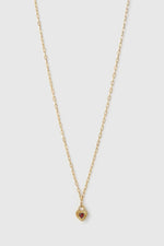 Ruby Heart Necklace Red