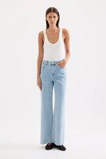 Cali Stretch Wide Leg Jean Sky Blue