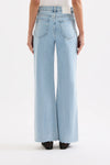 Cali Stretch Wide Leg Jean Sky Blue