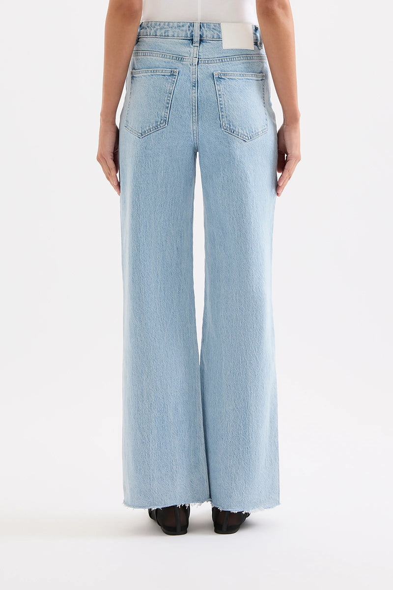 Cali Stretch Wide Leg Jean Sky Blue