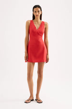 Blair Linen Mini Dress Chilli