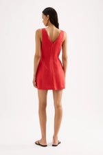 Blair Linen Mini Dress Chilli