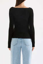 Cora LS Top Black