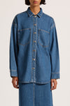 Organic Denim Overshirt Vintage Blue