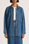 Organic Denim Overshirt Vintage Blue