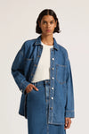 Organic Denim Overshirt Vintage Blue