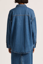 Organic Denim Overshirt Vintage Blue