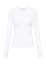 Organic Rib LS Tee White
