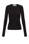 Organic Rib LS Tee Black