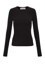 Organic Rib LS Tee Black