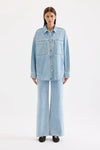 Sheeba Denim Overshirt Sky Blue