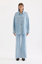 Sheeba Denim Overshirt Sky Blue