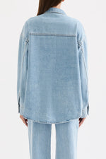Sheeba Denim Overshirt Sky Blue