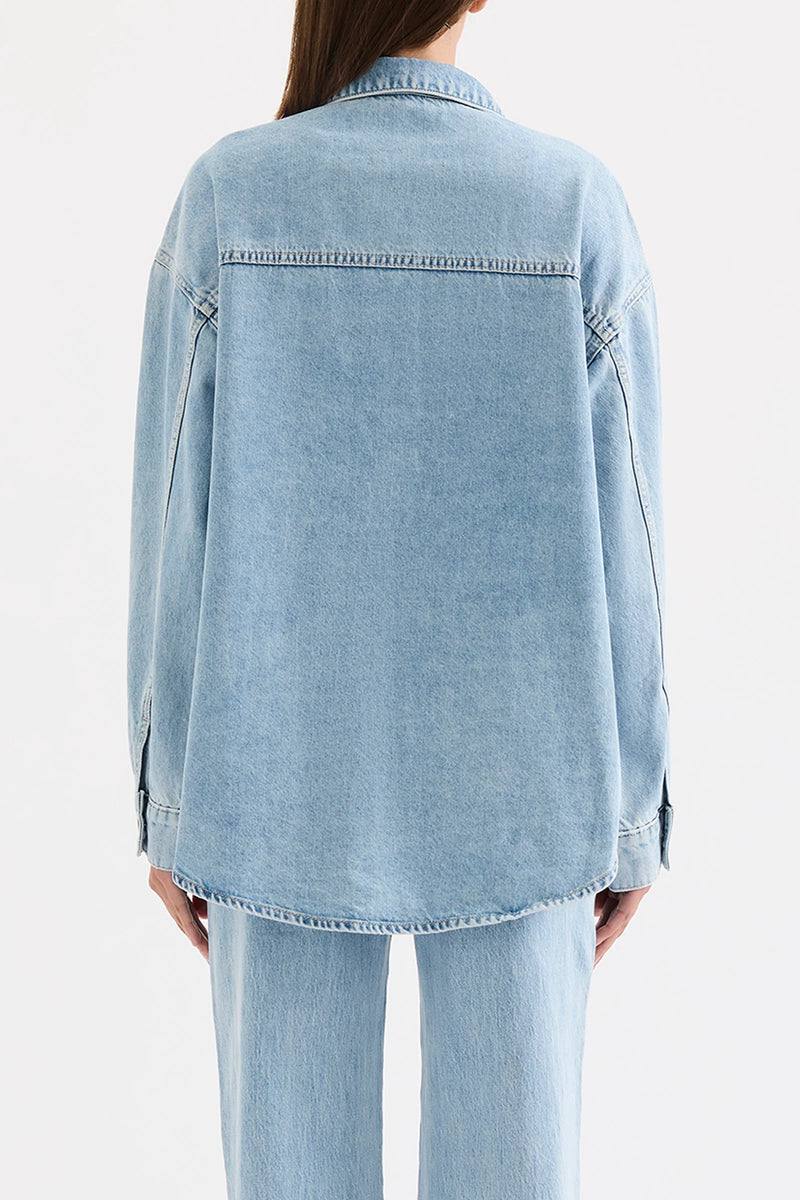 Sheeba Denim Overshirt Sky Blue