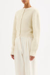 Nixon Cropped Cardigan Ivory