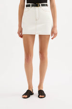 Sia Denim Mini Skirt Salt