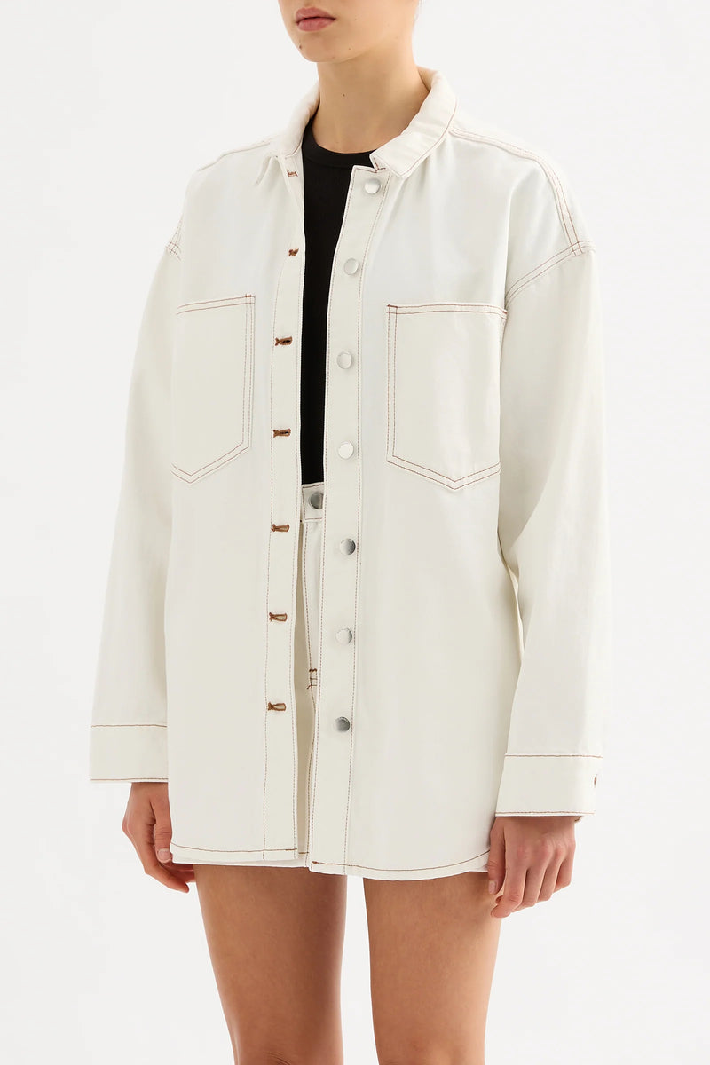 Organic Denim Overshirt Salt