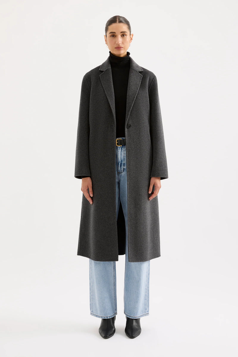 Riley Wool Coat Charcoal